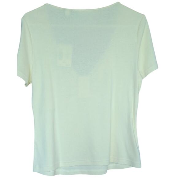 NWT Requirements Baby Doll Top Women's Medium Butter Yellow Sweetheart Neckline - Picture 2 of 6